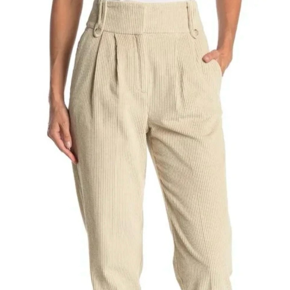 Reiss Cream Corduroy Trousers